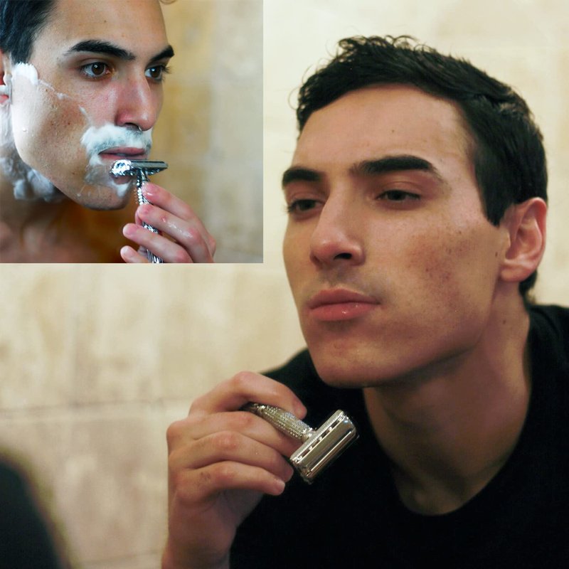 VIKINGS BLADE Double Edge Safety Razor for Men - Eco-Friendly, Smooth Shave + 5 Swedish Steel Blades + Luxury Case
