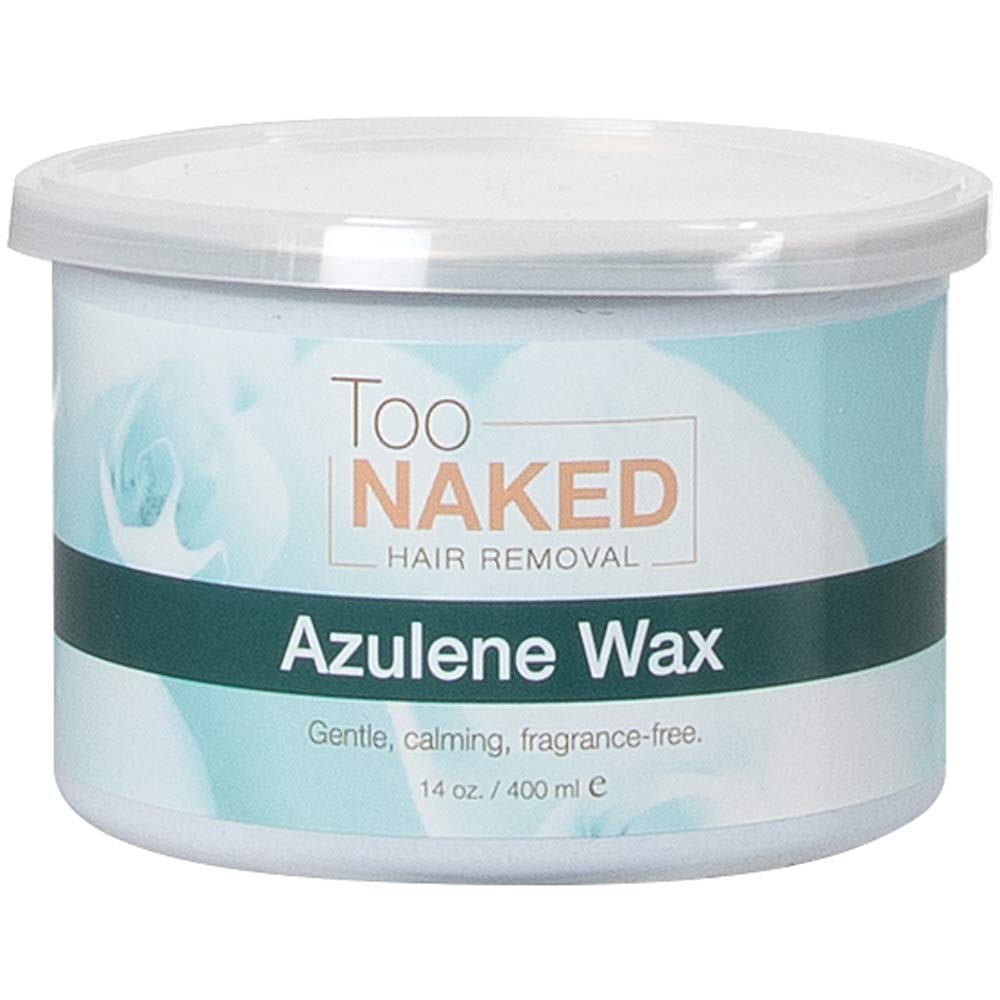 Too Naked Hair Removal Azulene Wax, Dolce Series, Extra Creamy, Gentle, Calming, Transparent Wax, Fragrance Free, 14 oz. (Pack of 12)