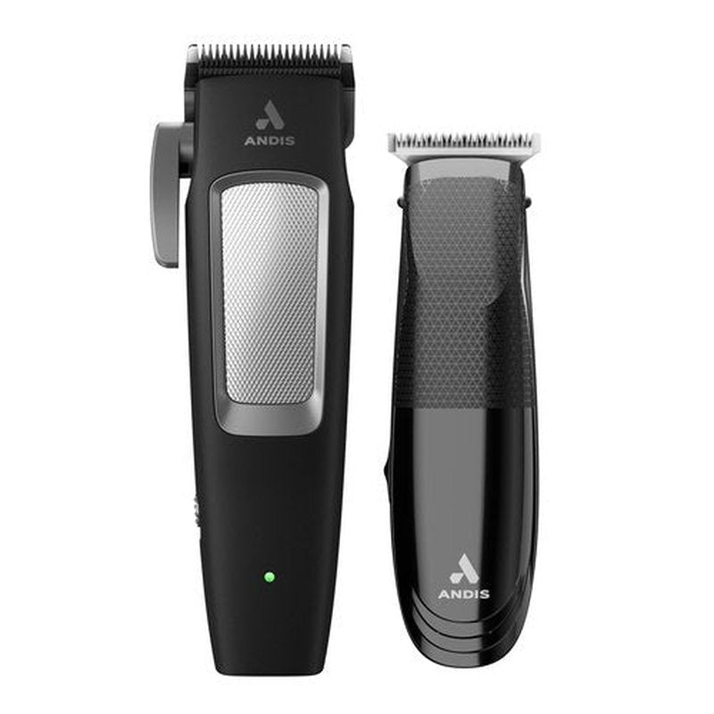 Andis 561506 inCRED Cordless Adjustable Hair Clipper & Close-Cutting T-Blade Trimmer Combo Set, 23-Piece Kit, Powerful Motor, Lithium-Ion Battery, Black