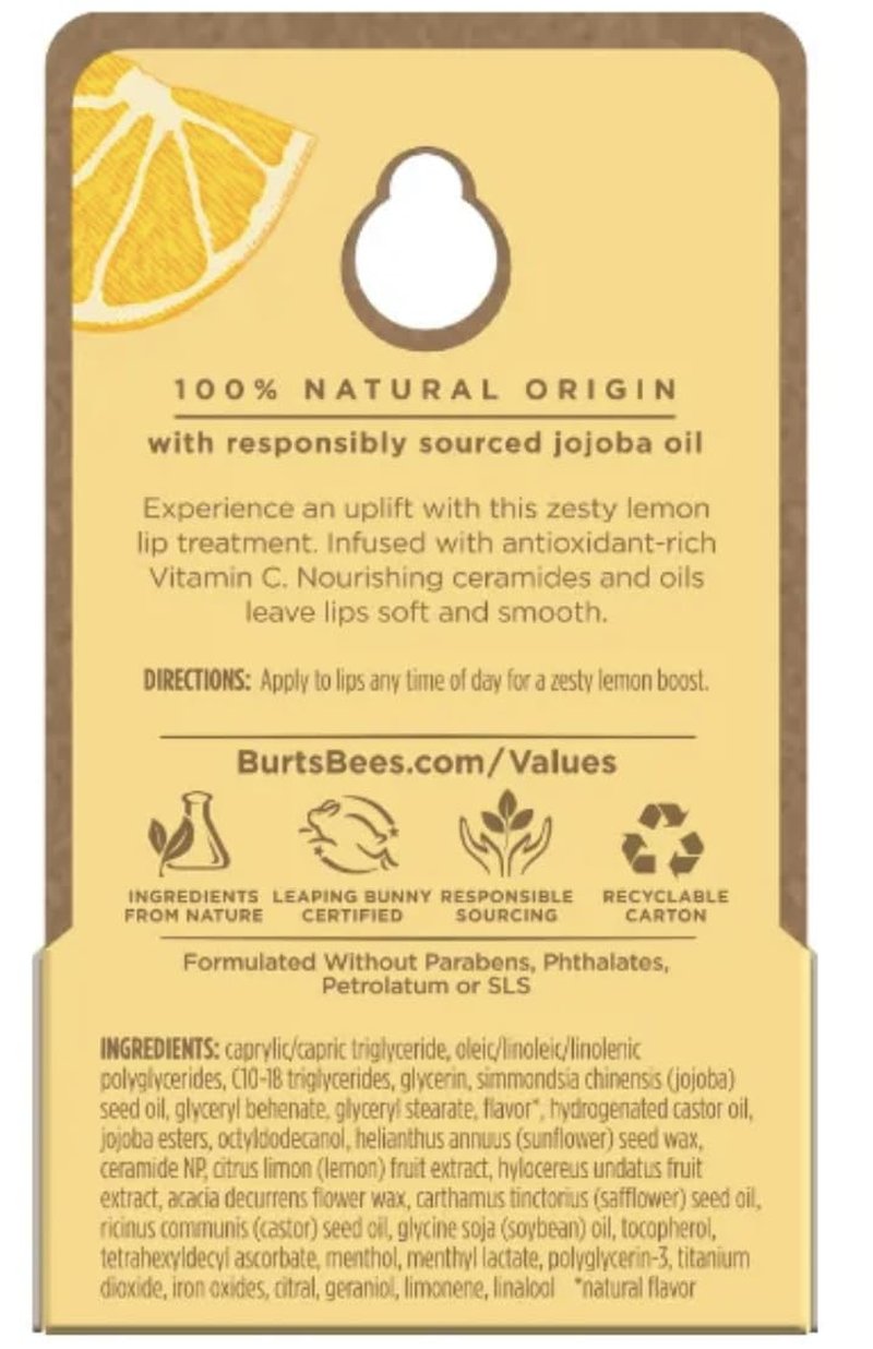 Burt's Bees Lip Treatment - 100% Natural Hydrating Balm with Sea Minerals | Sweet Mint (Lemon Sorbet)