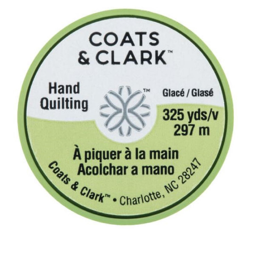 Coats & Clark Hand Quilting Sewing Thread Cotton Covered Polyester 325 Yards S960 6 Pack Bundle with 3 Bella's Crafts Needle Threaders (Natural)