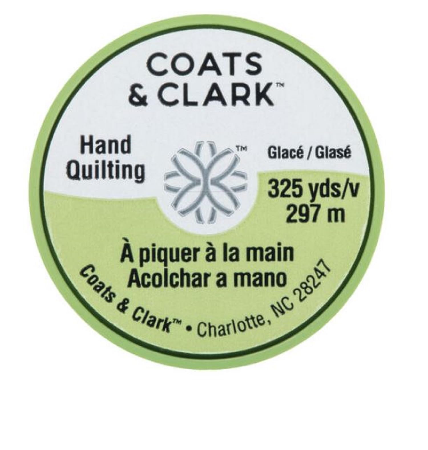 Coats & Clark Hand Quilting Sewing Thread Cotton Covered Polyester 325 Yards S960 6 Pack Bundle with 3 Bella's Crafts Needle Threaders (Natural)