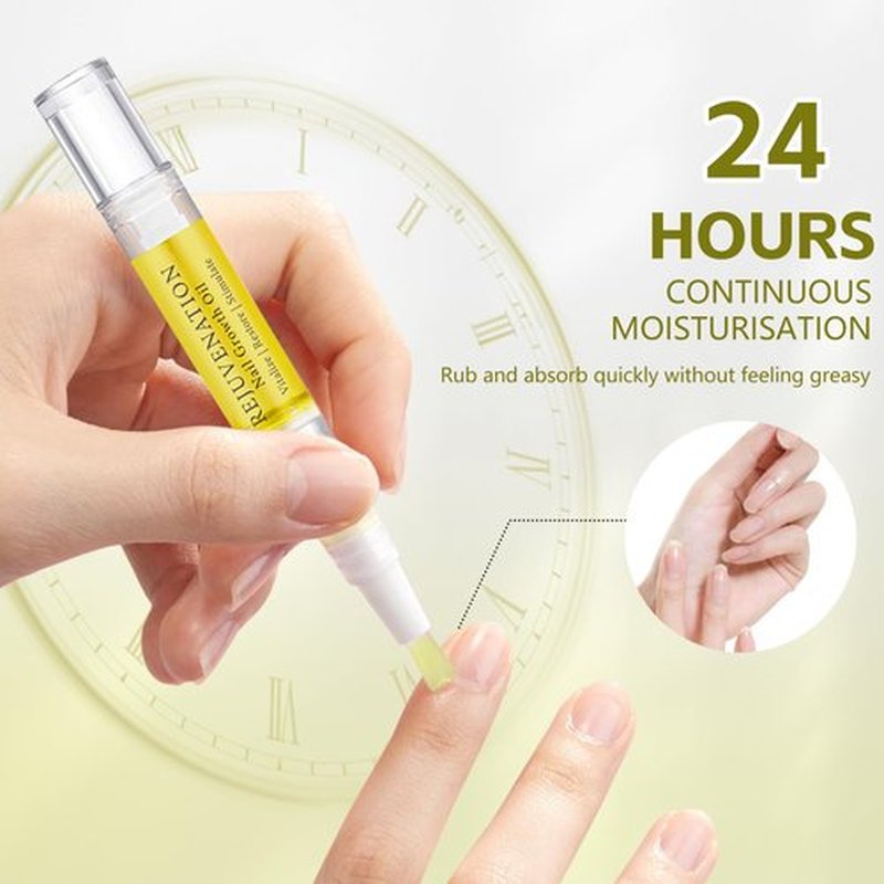 Rejuvenation Nail Growth Oil - Nail Strengthener and Growth Serum with Nail File (4PCS)