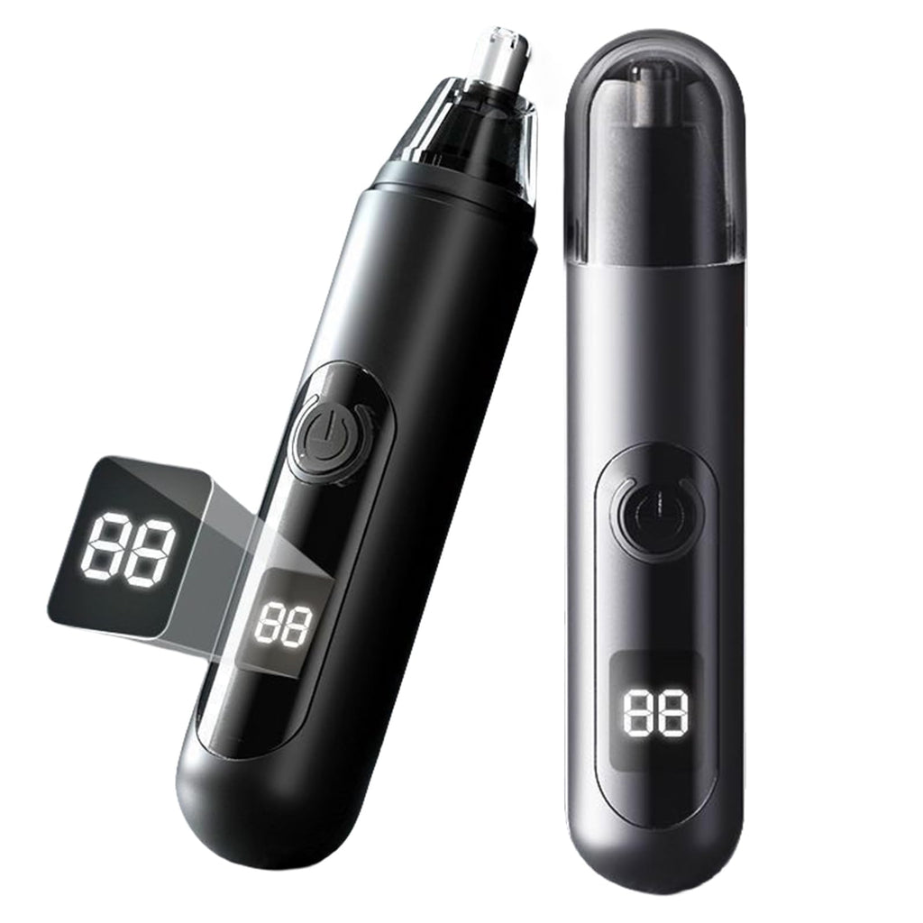 HILYC Professional Nose Hair Trimmer, LED Display, USB Rechargeable, Waterproof Double-Edge Blade for Men, Women, IPX7 Rated, 2026 Model (Round Bottom)