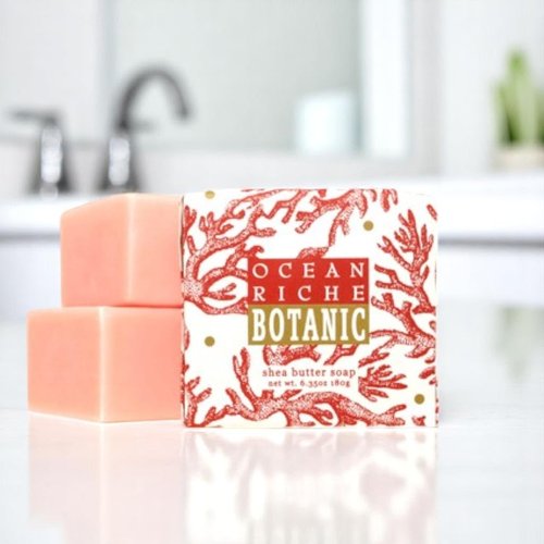 Greenwich Bay Mini Botanical Soap Bars – 12 Pack 1.9 oz Each – Individually Wrapped Guest Soaps for Airbnb, Spa, Travel, Bath – Travel Size Bar Soap Set, Ocean Riche