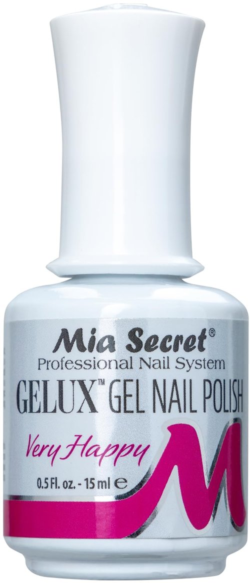 Mia Secret Gelux Soak-off gel nail polish color Very Happy - Gel polish cured with nail lamp - Esmaltes para uñas en gel de larga duración para lampara uv - Esmalte en gel color Very Happy