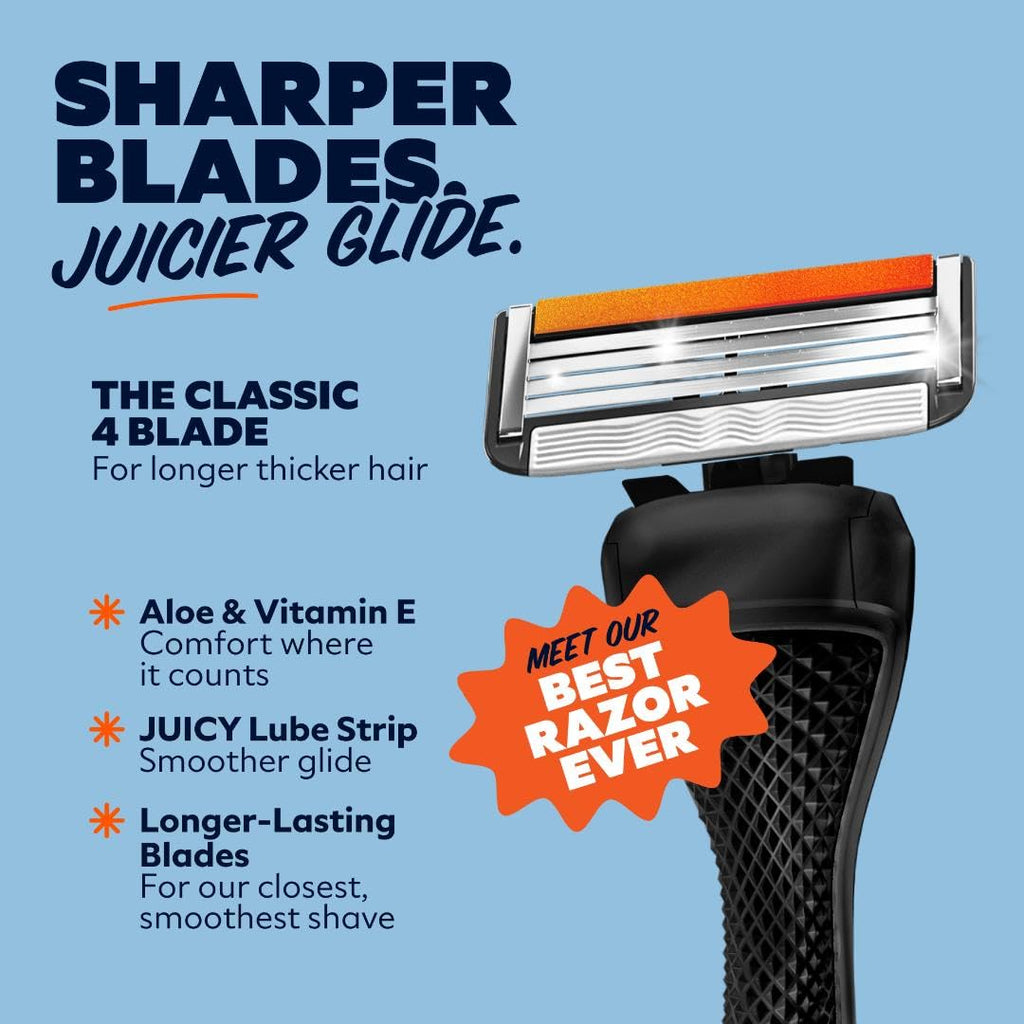 Dollar Shave Club | The Guest Pass Shave Set | 2 Swift Rinse Refill Cartridges, 1 Handle (Black), 1 Razor Cover, Razors for Men