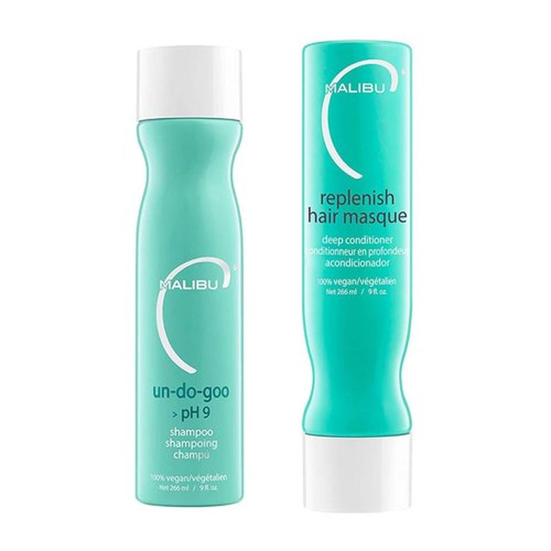 Malibu C Un-Do-Goo Shampoo & Hair Masque Duo - Clarifying & Deep Conditioning for Shine Restoration | 33.8 oz