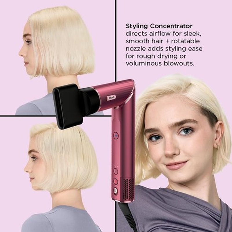 Shark FlexStyle Air Styling System - Powerful Hair Dryer Brush & Multi-Styler with Auto-Wrap Curlers | Black Cherry