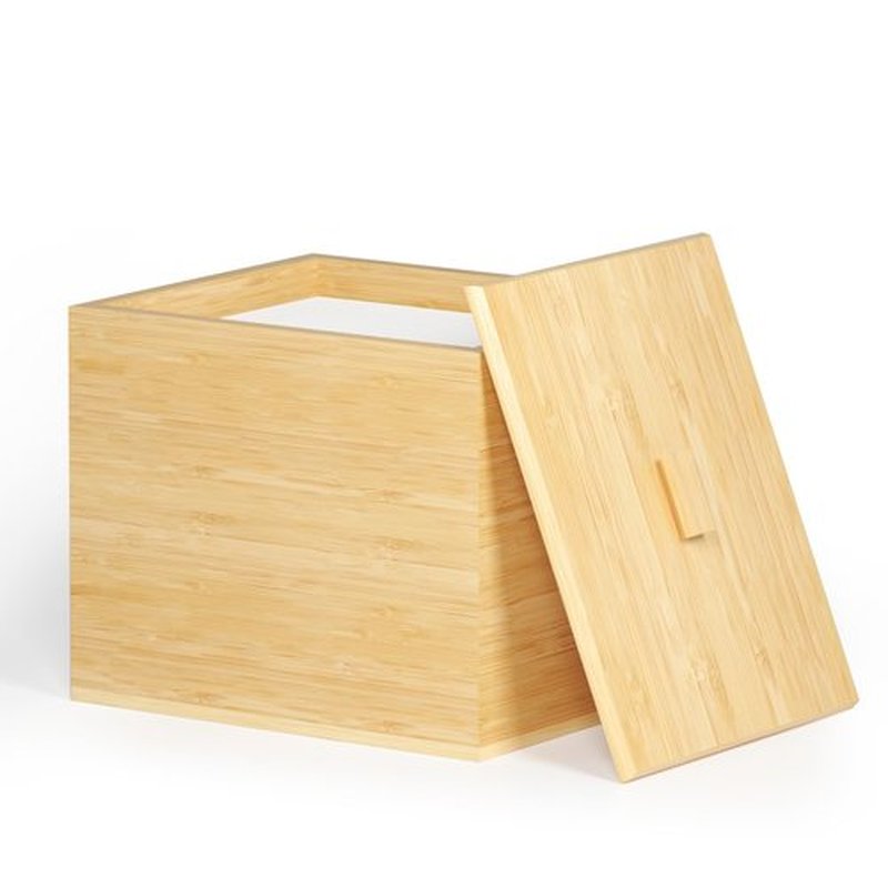 JHJFRAWY Bamboo Disposable Face Towel Holder for Clean Skin Club, Bathroom Storage Organizer, Container Box (Towels Not Included)