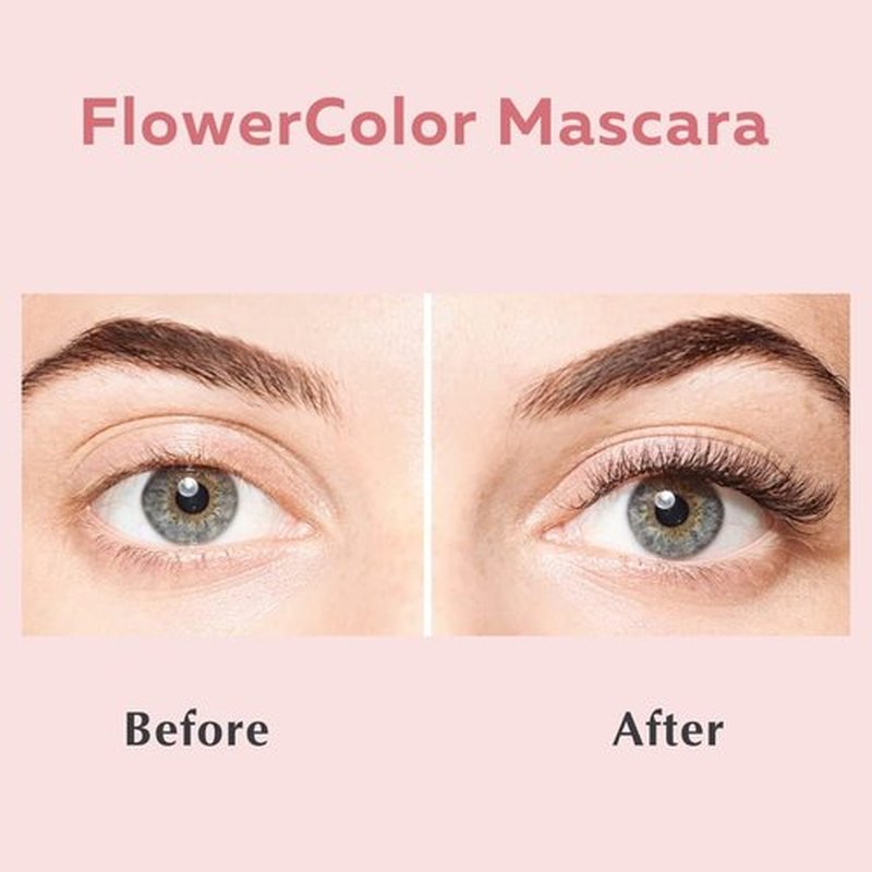 Ecco Bella FlowerColor Vegan Mascara - Plant-Based Formula for Lush Black Lashes