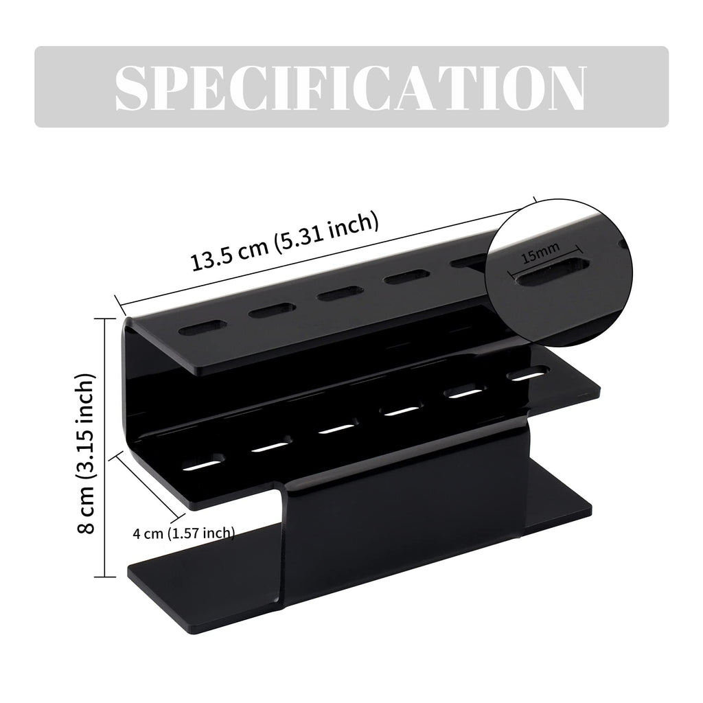 Lash Extension Supplies GEMERRY Tweezer Holder Tweezer Stand for Eyelash Extension Supplies Accessories Tools Acrylic Display Storage 6 Pcs Tweezers Shelf Holder (Black)