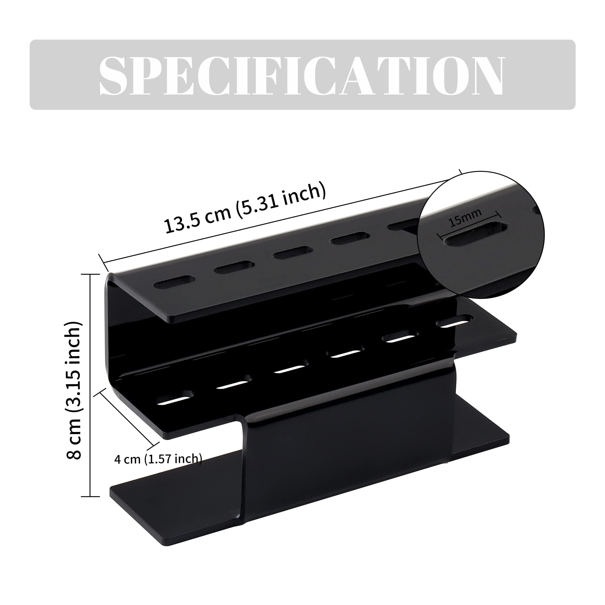 Lash Extension Supplies GEMERRY Tweezer Holder Tweezer Stand for Eyelash Extension Supplies Accessories Tools Acrylic Display Storage 6 Pcs Tweezers Shelf Holder (Black)