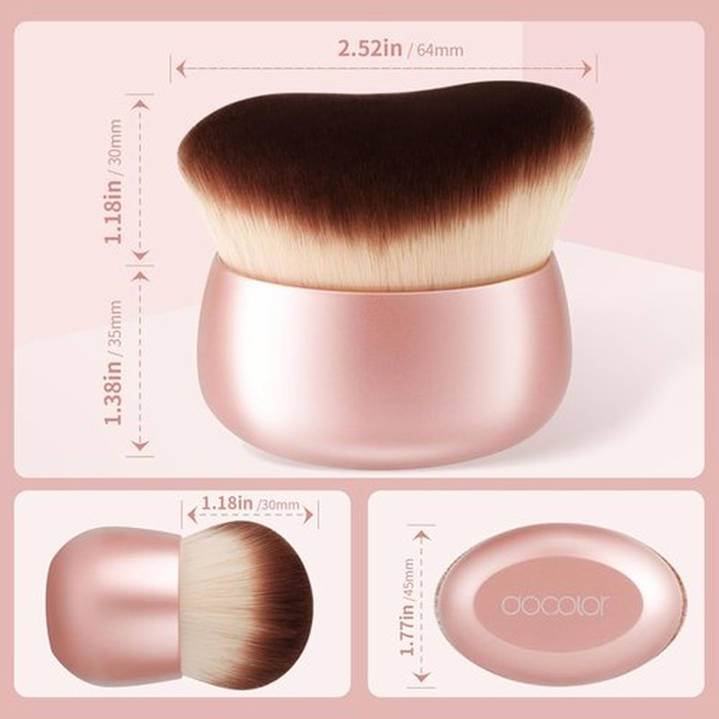 Docolor Self Tanner Brush - Large 75mm Body Makeup Brush for Flawless Tanning & Bronzing