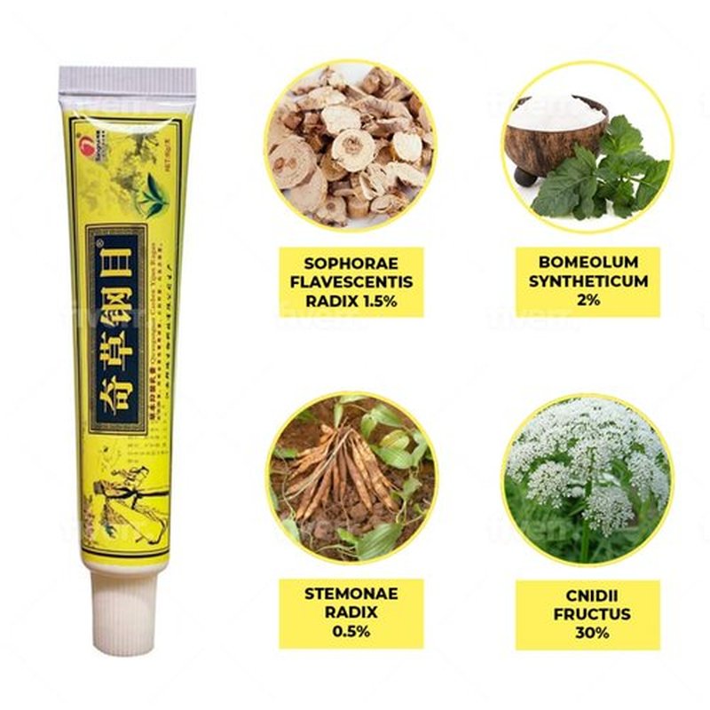 QICAOGANGMU Official Seller - Chinese Herbal Cream - Natural Relief for Skin Issues - Pack of 5