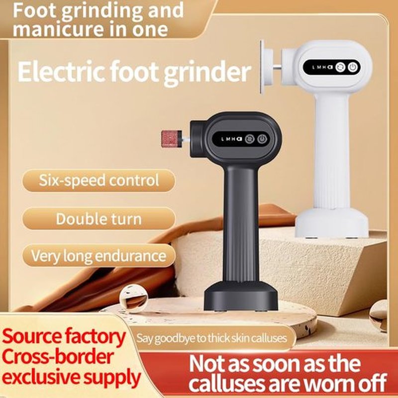 Electric Callus Remover for Feet - Rechargeable Cordless Pedicure Tool with 6 Speeds & 20 Sandpaper Discs, Professional Dead Skin Remover for Cracked Heels,Electric Foot File(Black)