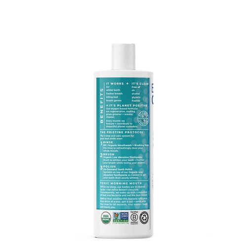 Essential Oxygen Organic Brushing Rinse - Cinnamint Flavor, 16 fl oz | All-Natural Mouthwash for Whiter Teeth & Fresher Breath