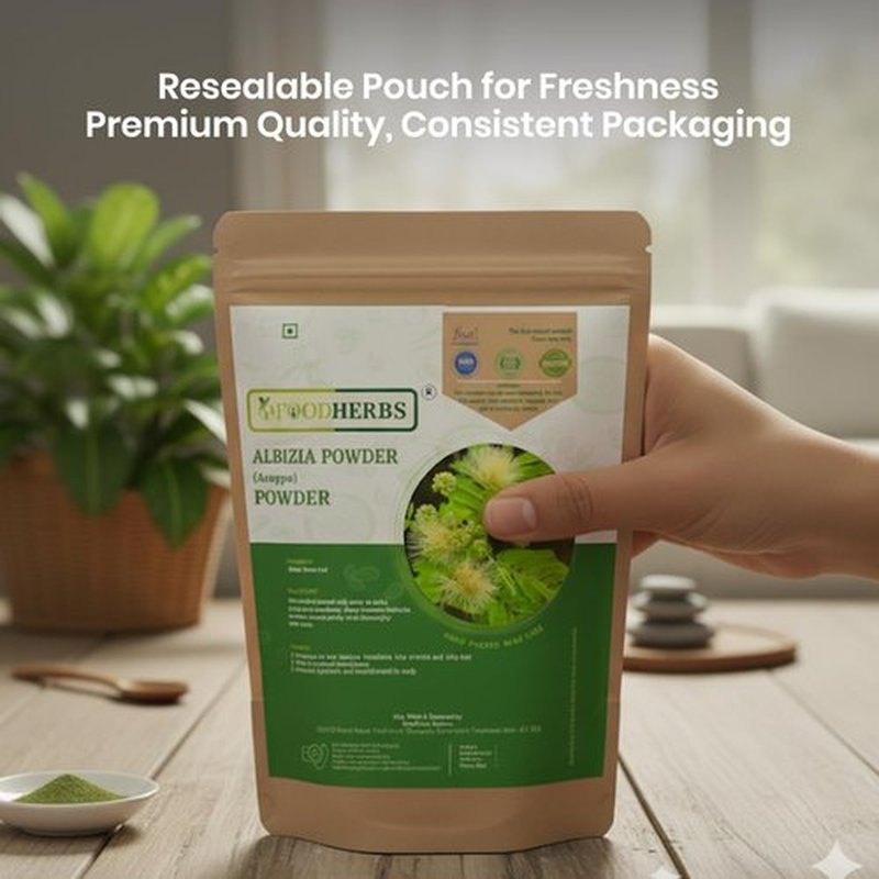 Foodherbs Herbal Arappu Powder Shampoo Alternative | Ayurvedic Hair Wash with Albizia Amara Leaf 200 Gms/0.44 Lbs | Natural conditioner | Reduce Hair Fall | Hand Packed with Care | Thanks Giving