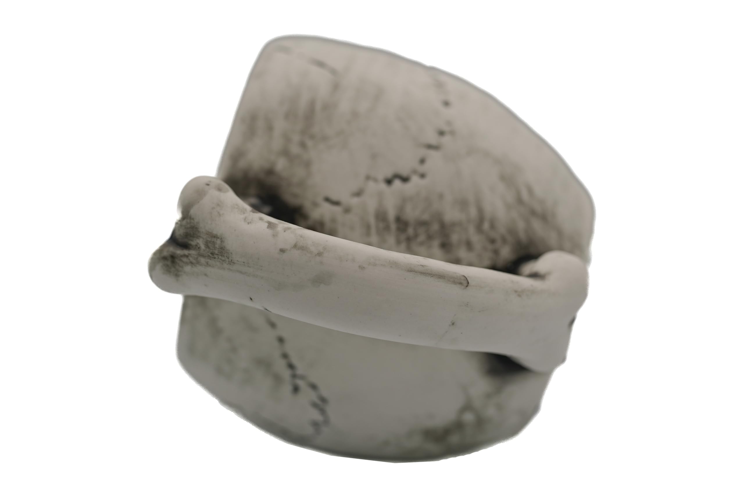 Burn The Ships White Ceramic Skull Shave Bowl | Handmade Lather Mug for Men | Hot Foam Brush Dish | Vintage Razor Soap Holder | Luxury Gift for Him