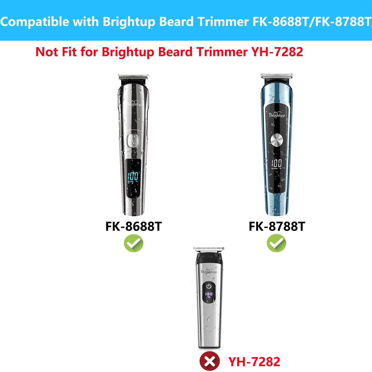 Odinxixi Replacement Brightup FK-8688T Charger Charging Cord Compatible with Brightup FK-8688T FK-8788T Beard Trimmer Charger Power Cord