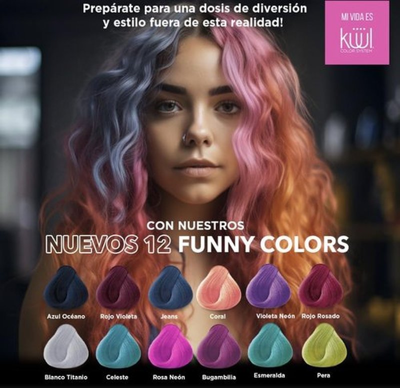 Küül's FUNNY COLORS - Tintes de Fantasia ((ROJO VIOLETA), 3.04 oz)