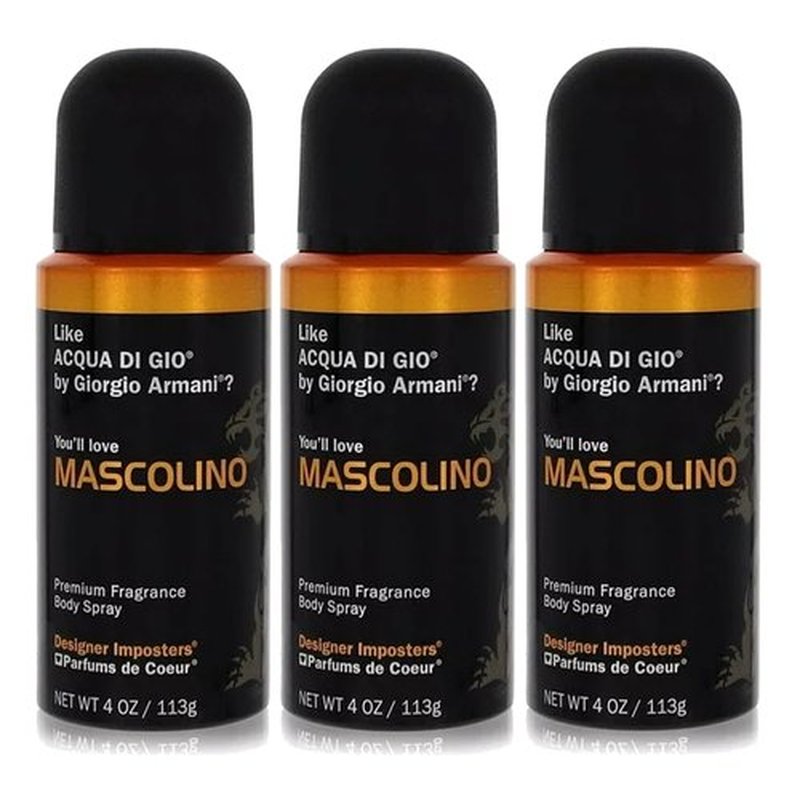 Parfums De Coeur Bod Man Mascolino Body Spray for Men - Invigorating 4 oz Fragrance
