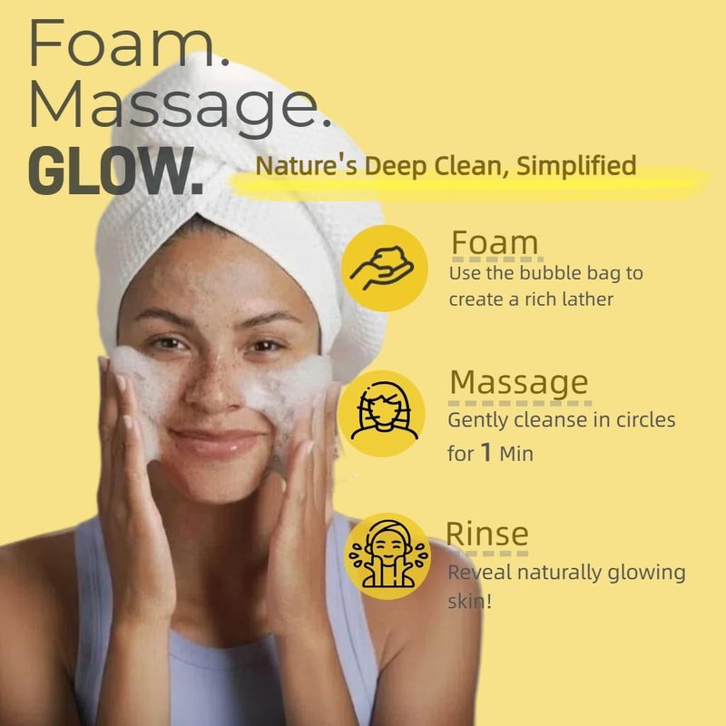 Uselective 2 Pack Turmeric & Lemon Glow Soap Bar - Botanical Duo Power for Dark Spots, Skin Brightening with Kojic Acid, Vitamin C，Retinol- 3x Moisturizing with Amino Acid & Shea Butter - SLS Free