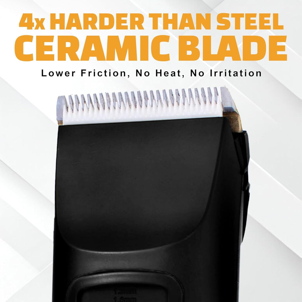 Brio Beardscape V2 Black Bundled with Zero Blade & Body Blade, Featuring Adjustable Ceramic Blade & Length Guards, a Complete Kit for All Your Grooming Needs