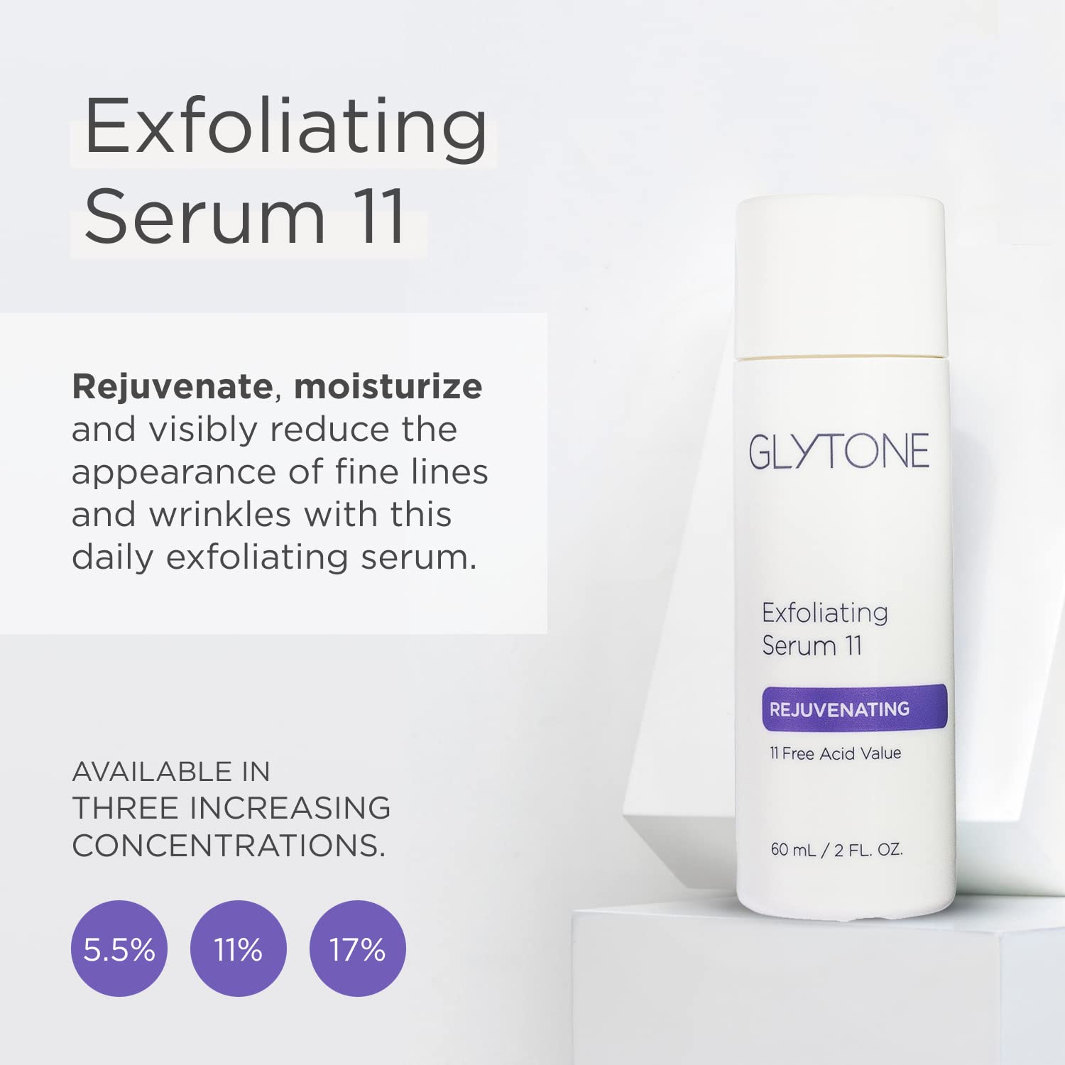 Glytone Exfoliating Serum with 11 Free Acid Value Glycolic Acid, Lightweight formula, Hydrating & Exfoliating Serum, 2 oz.
