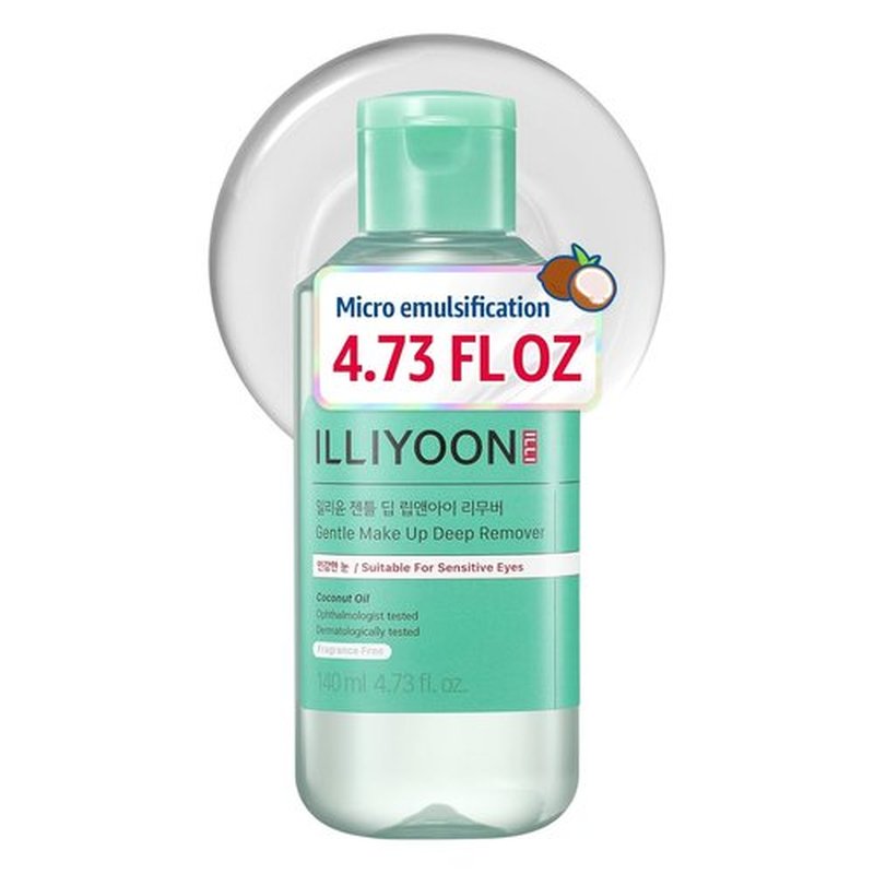 Illiyoon Gentle Deep Eye Makeup Remover - Non-Greasy 2-Phase Formula for Waterproof Makeup | 4.73 fl. oz.