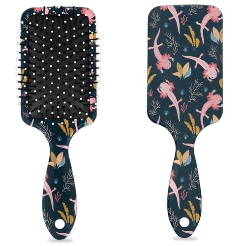 Kids Detangler Hair Brush Hairbrush for Boys Girls, Cute Axolotl Detangling Brush Smooth for Wet Dry Thin Long Curly Hair, Glide Through Tangles with Ease and Massage Scalp