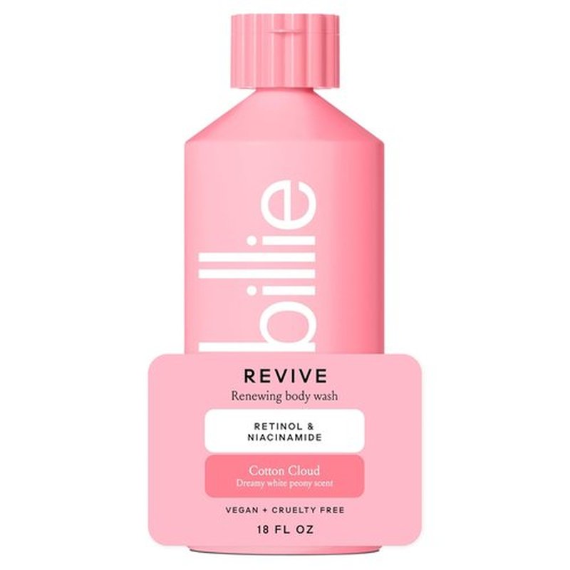Billie Body Wash - Reviving & Renewing Cotton Cloud Scent | 18 fl oz, Vegan & Cruelty-Free