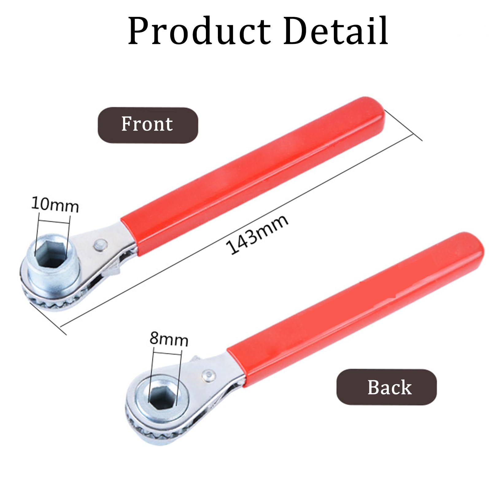 Akozon Ratchet Wrench, 5/16in 0.4in 10mm Battery Terminal Ratchet Wrench with 1/2in Socket for Top Side Post Battery for RV Sport Car Wrench