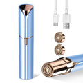 Facial Hair Remover for Women- as Seen on TV Painless Face Shaver -Mini Hair Remover, Electric Razor Shaver Portable Bikini Epilator for Lips, Chin, Armpit, Peach Fuzz, Fingers, Neck, Cheek(Blue)