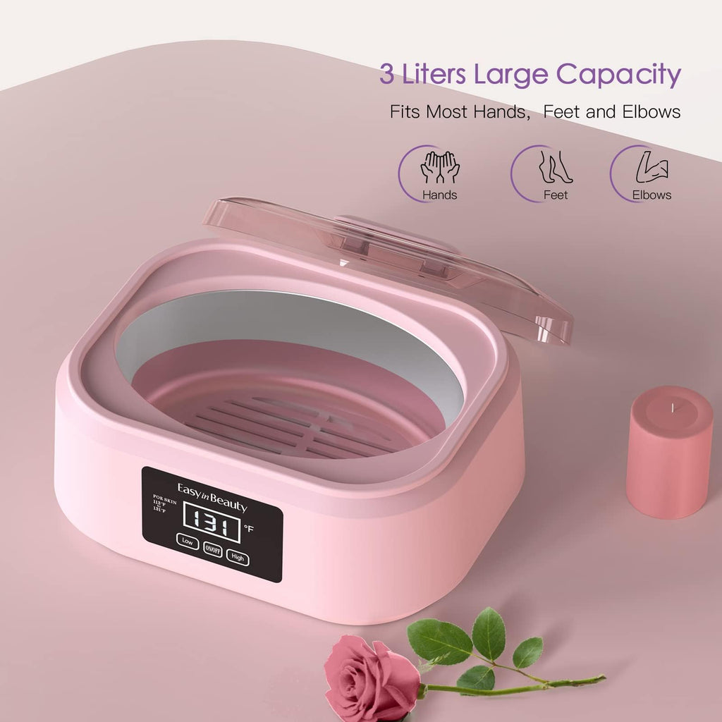 Paraffin Wax Machine for Hand and Feet - 3000ml Hand Wax Paraffin Machine for Arthritis, Touchscreen Paraffin Wax Warmer with 6 Packs Rose Wax (2.64 lbs), Paraffin Bath for Smooth & Soft Skin