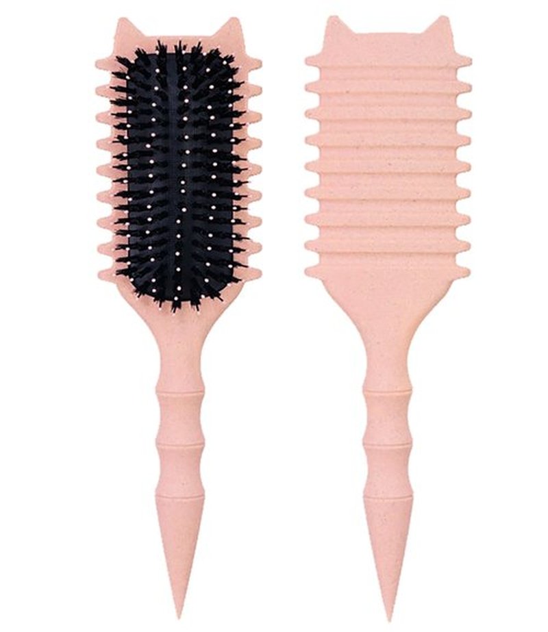 Skiennix Curly Hair Brush - Volume Curl Defining Tool for Effortless Detangling & Styling | Pink