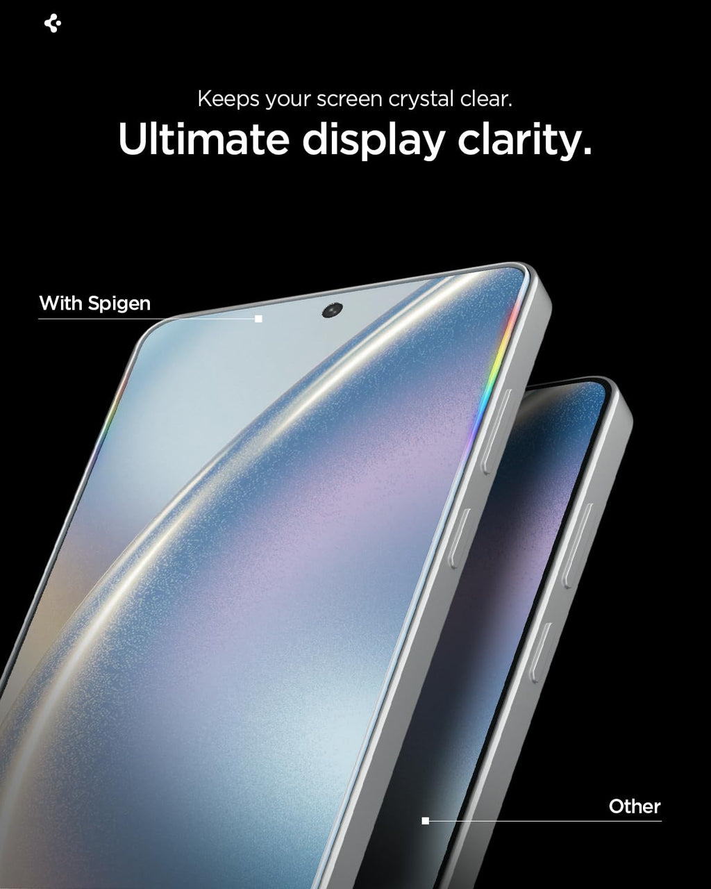 Spigen AluminaCore Screen Protector Tempered Glass [Glas.tR EZ Fit] designed for Galaxy S26 [2 Pack] 10H+ Hardness, Aluminum-Enhanced Durability