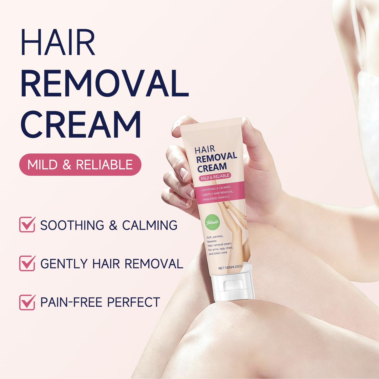 Hair Removal Cream for Women, Bikini Line Depilatory, 4.32 Fl Oz