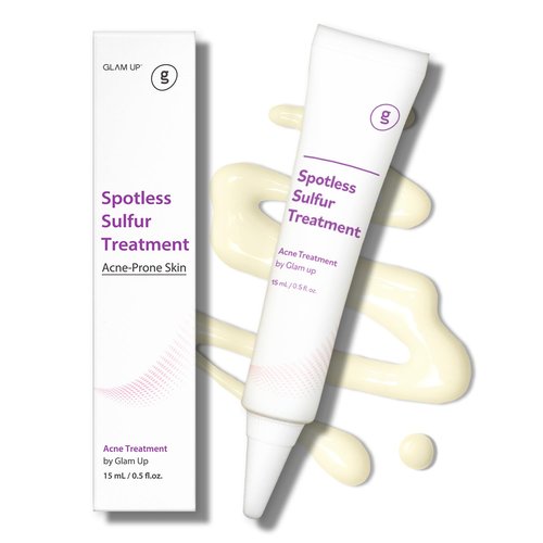 GLAM UP 10% Sulfur Treatment Serum - Fast Healing for Pimples & Acne Breakouts | 15mL (0.5 fl. oz.)