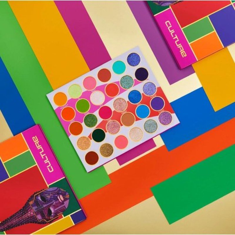 Juvia's Place Culture Palette - 30 Pigmented Eye Shadows in Yellow, Green, Pink, Purple & Orange