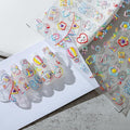 Dedyel Rainbow Birthday Party Nail Stickers Cute Cartoon Designs Self-Adhesive Nail Art Stickers for Kids Girls Women Nail Art Decoration