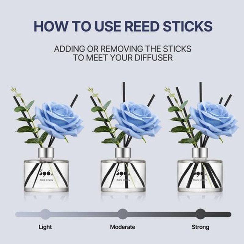 396 St. Rose Flower Reed Diffuser - Vanilla Lavender, 200ml (6.7oz) | Elegant Home Fragrance Decor