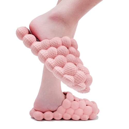 AIMINUO Bubble Slippers for Women and Men with Cloud Cushion Sole, Stress Relief Reflexology and Non-slip Massage