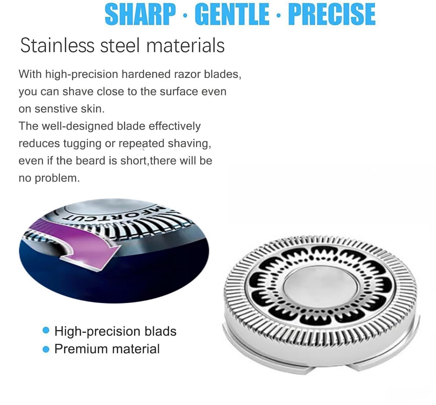 SH60 Replacement Heads Compatible With Philips Norelco 6000 Replacement Blades，SH60 Blades Compatible With Norelco Series 6000, S6810, S6820, S6850, S6880/81,Sh60 3Pack