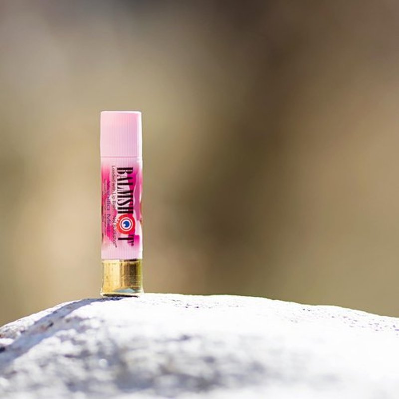 BALMSHOT Lip Balm 4-Pack - Minty Combo Variety Pack - (2) Cool Mint & (2) Vanilla Mint - SPF 15 Beeswax Chapstick Formula, 20-Gauge Brass Shotgun Shell Tube, Heat Resistant, Made in USA