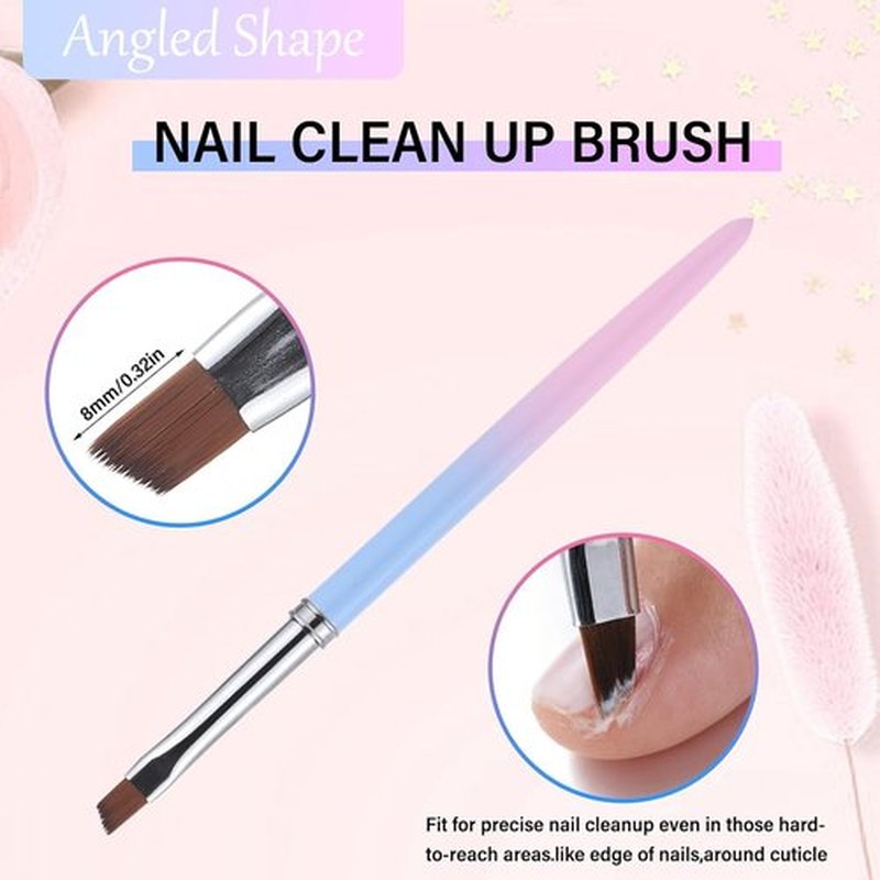 OPI Nail Polish Remover - 3PCS Nail Clean-Up Brushes for Precise Cuticle Cleaning | Acetone Resistant