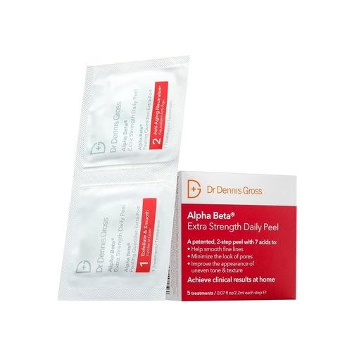 Dr. Dennis Gross Alpha Beta Extra Strength Daily Peel - 2-Step Exfoliating Pads for Radiant Skin | 5 Treatments