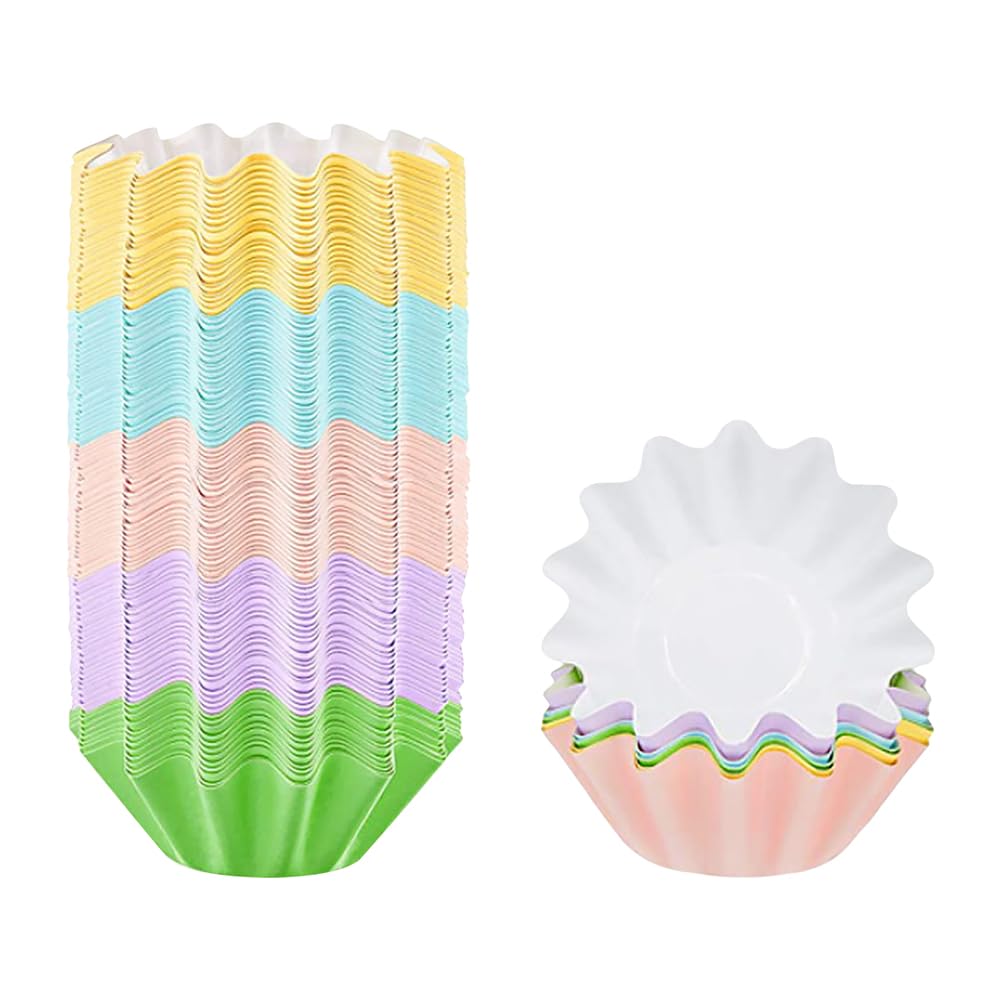 ccHuDE 50 Pcs Wax Melt Liners Scented Wax Melt Cups Small Candle Wax Warmer Liners Wax Tray Liners Wax Melter Liners Candle Warm Liners Multicolored