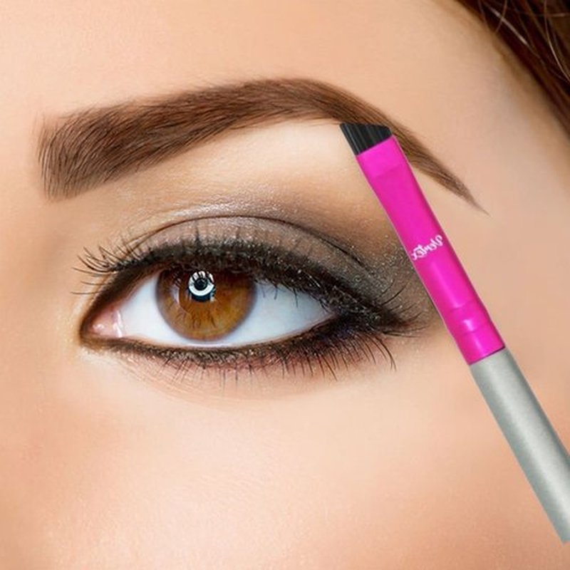 Skiennix Firm Eyebrow Brush Kit - Waterproof Pomade Applicator for Precise Brow Contouring | 2-Piece Set