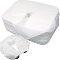 Skiennix Disposable Face Cradle Covers - Medical-Grade Cotton for Massage Tables | 500 Count, 14.17 x 10.6 Inches